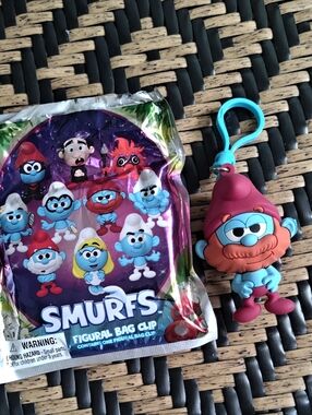 Smurfs Figural Bag Clip - Papa Smurf
